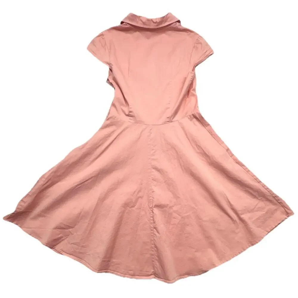 Womens Wedtrend Pink Peach Size XL Vintage Style Heart Button Swing Dress Cotton - Picture 9 of 9